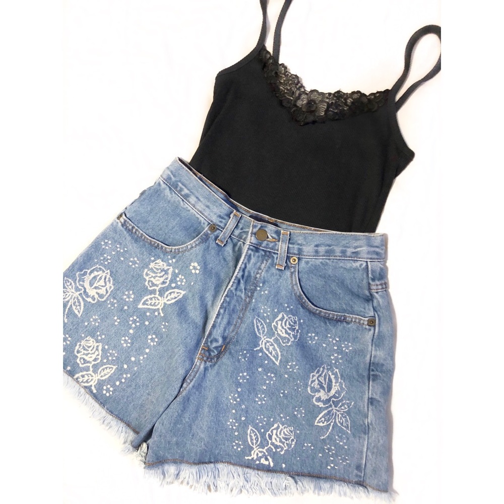 Vintage Medium-wash Jean Shorts